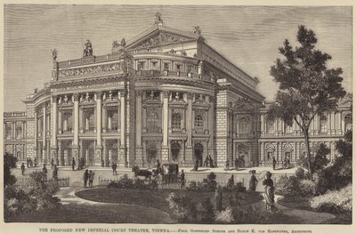 The Proposed New Imperial Court Theatre, Vienna by English School