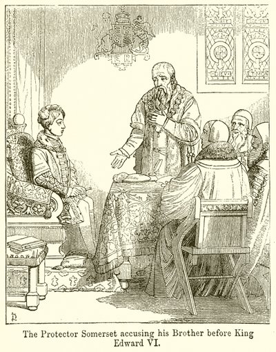 The Protector Somerset Accusing His Brother Before King Edward VI by English School