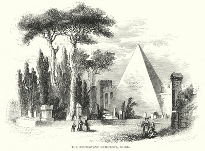The Protestant Cemetery, Rome by English School