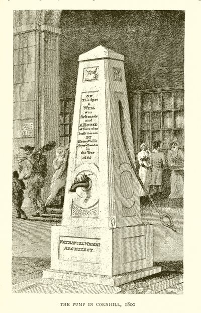 The Pump in Cornhill, 1800 by English School