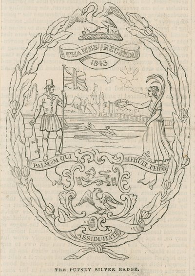 The Putney Silver Badge Awarded During the Thames Regatta by English School