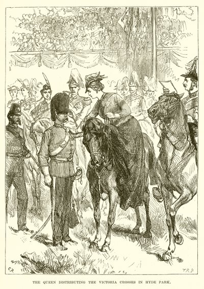 The Queen Distributing the Victoria Crosses in Hyde Park by English School