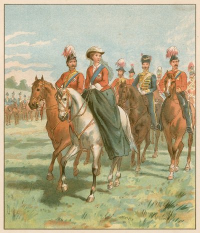 The Queen and the Prince Consort at a Review by English School