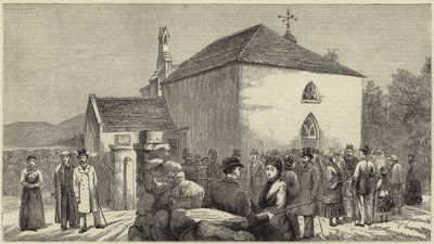 The Queen at Balmoral by English School