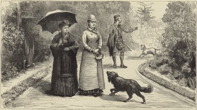 The Queen at Balmoral by English School