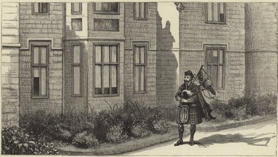 The Queen at Balmoral by English School