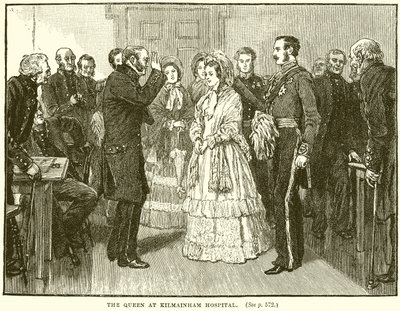 The Queen at Kilmainham Hospital by English School