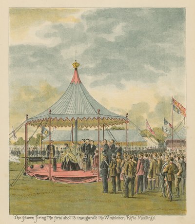 The Queen firing the First Shot to Inaugurate the Wimbledon Rifle Meetings by English School