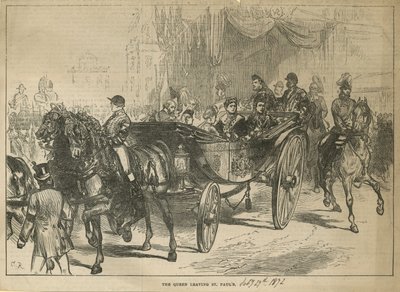 The Queen Leaving St Paul