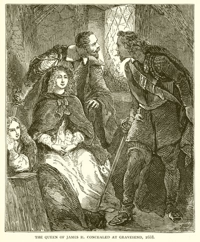 The Queen of James II Concealed at Gravesend, 1688 by English School