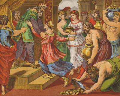 The Queen of Sheba Bringing Gifts to Solomon by English School