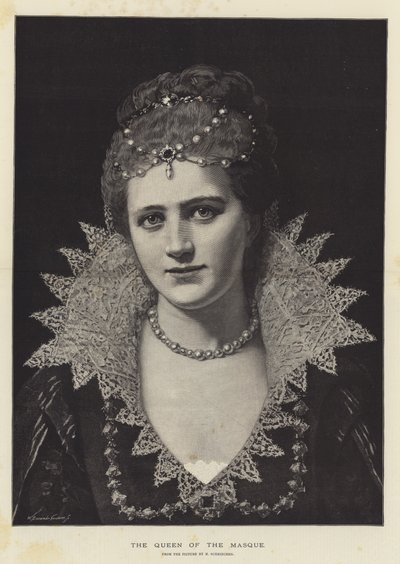 The Queen of the Masque by English School