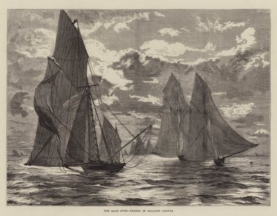The Race Over, Taking in Balloon Canvas by English School