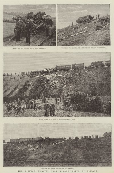 The Railway Disaster near Armagh, North of Ireland by English School