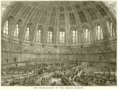 The Reading-Room of the British Museum by English School