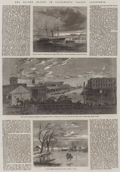 The Recent Floods in Sacramento Valley, California by English School