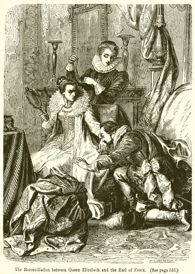 The Reconciliation between Queen Elizabeth and the Earl of Essex by English School