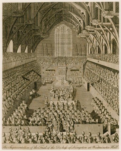 The Representation of the Trial of the Duchess of Kingston at Westminster Hall by English School