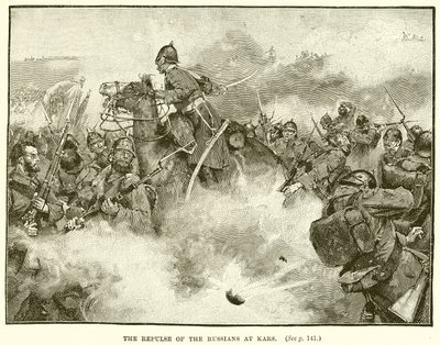 The Repulse of the Russians at Kars by English School
