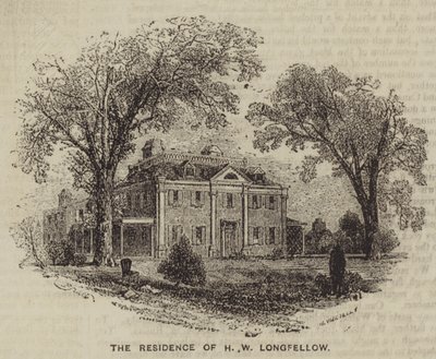 The Residence of H. W. Longfellow by English School