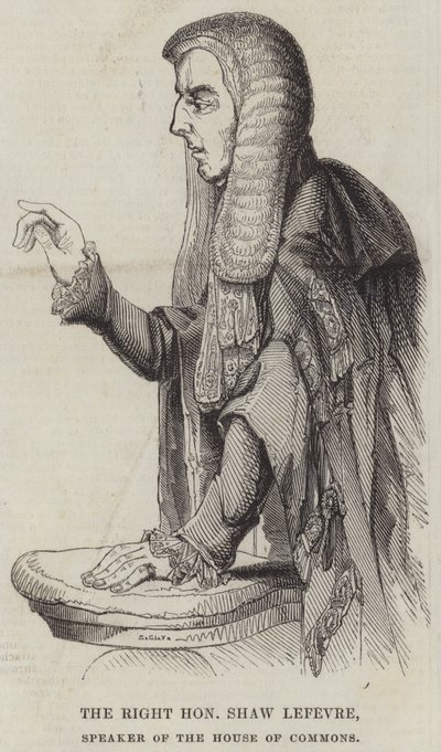 The Right Honourable Shaw Lefevre, Speaker of the House of Commons by English School