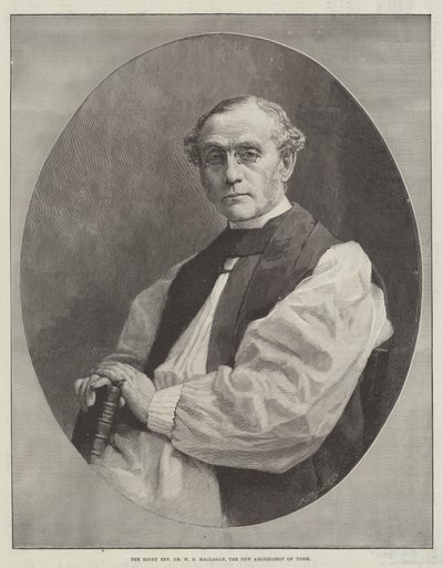 The Right Reverend Dr W D Maclagan, the New Archbishop of York by English School