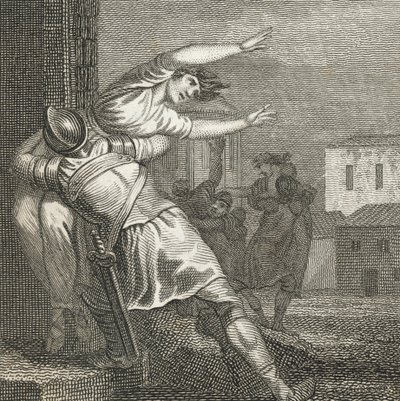 The Romans Carrying Off the Sabine Women by English School