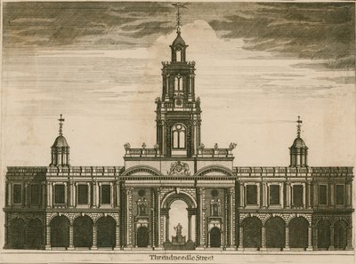 The Royal Exchange, Threadneedle Street, London by English School