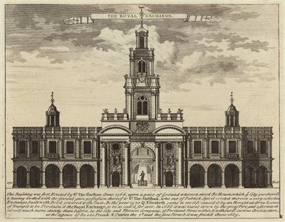 The Royal Exchange in the City of London by English School