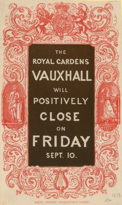 The Royal Gardens Vauxhall Will Positively Close by English School