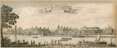 The Royal Hospital at Chelsea and the Rotunda in Ranelagh Gardens from an old Picture by English School