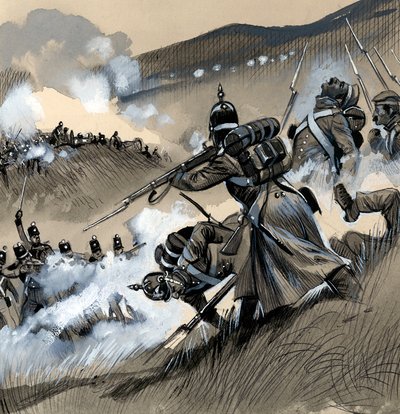 The Royal Marines Fighting Brilliantly in the Crimean War by English School