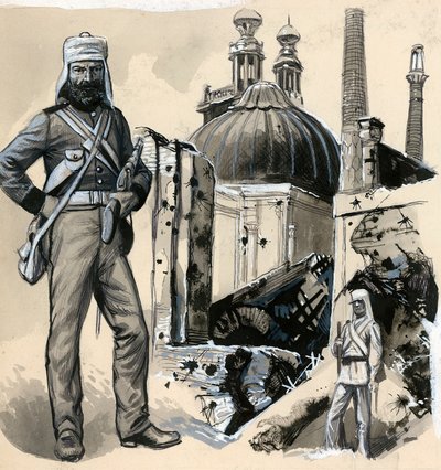 The Royal Marines who helped relieve the siege of Lucknow by English School