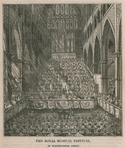The Royal Musical Festival in Westminster Abbey by English School