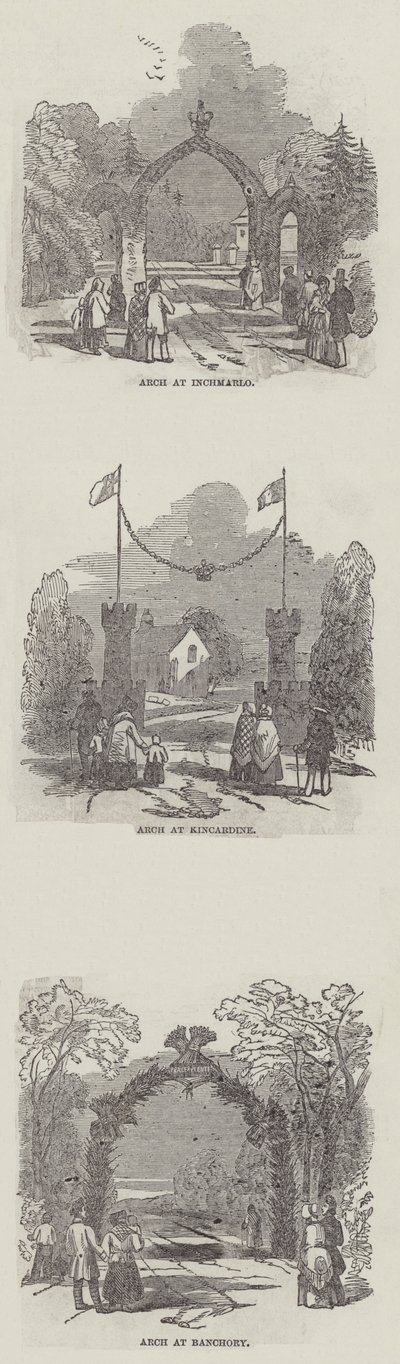 The Royal Progress to Balmoral by English School