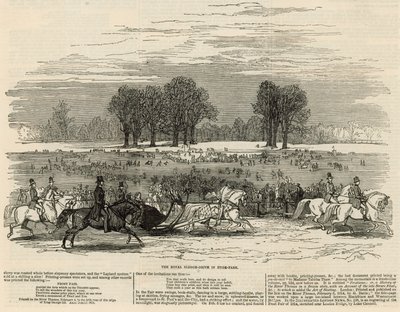 The Royal Sledge Drive in Hyde Park by English School