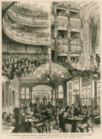 The Royal Victoria Coffee Palace and Music Hall, London by English School