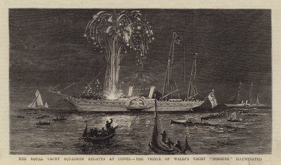 The Royal Yacht Squadron Regatta at Cowes, the Prince of Wales