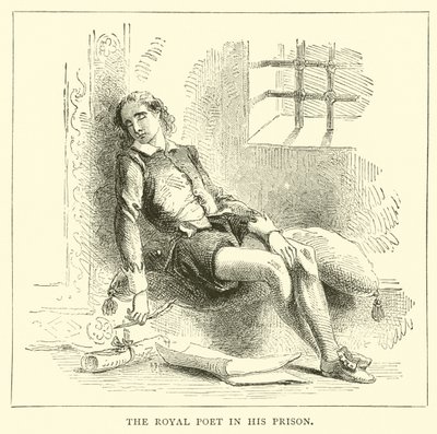 The Royal poet in his prison by English School