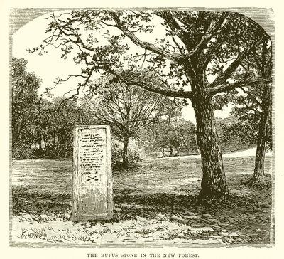 The Rufus Stone in the New Forest by English School