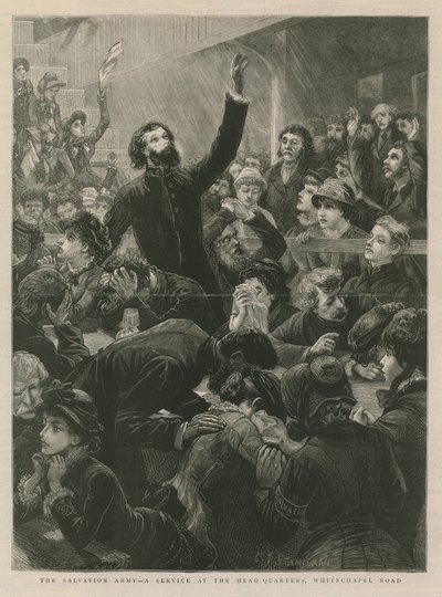 The Salvation Army - A Service at the Headquarters on Whitechapel Road by English School