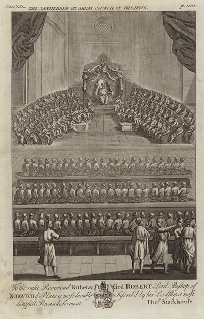 The Sanhedrin or Great Council of the Jews by English School