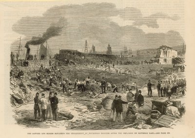 The Sappers and Miners Repairing the Embankment of Plumstead Marshes by English School