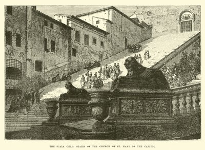 The Scala Coeli, Stairs of the Church of St. Mary of the Capitol by English School