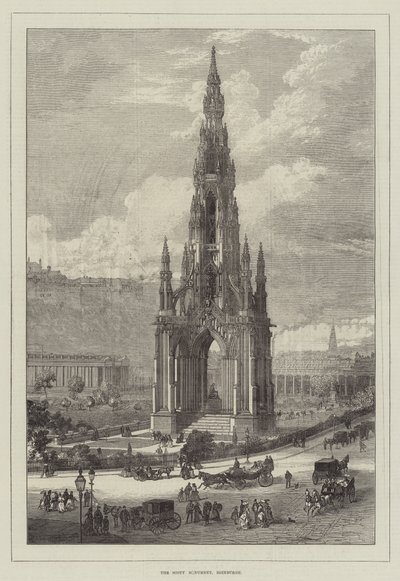 The Scott Monument, Edinburgh by English School