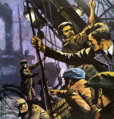 The Sea Wolf. Illustration to the book by Jack London. by English School