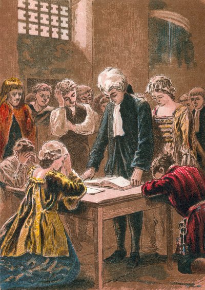 The Sermon in Prison by English School