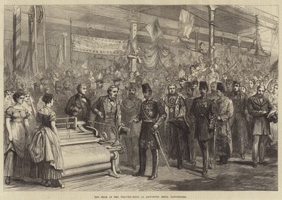 The Shah in the Weaving-Room at Haworth