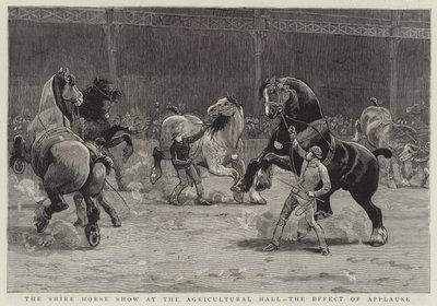 The Shire Horse Show at the Agricultural Hall, the Effect of Applause by English School