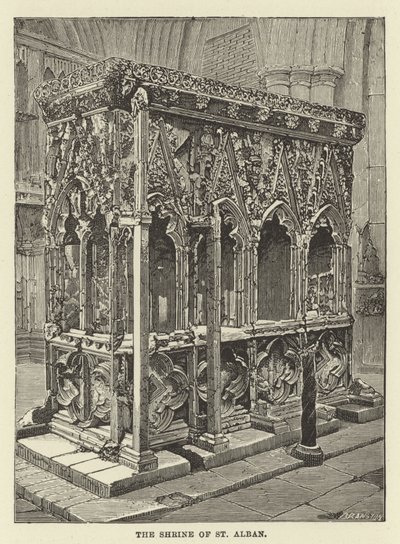 The Shrine of St Alban by English School